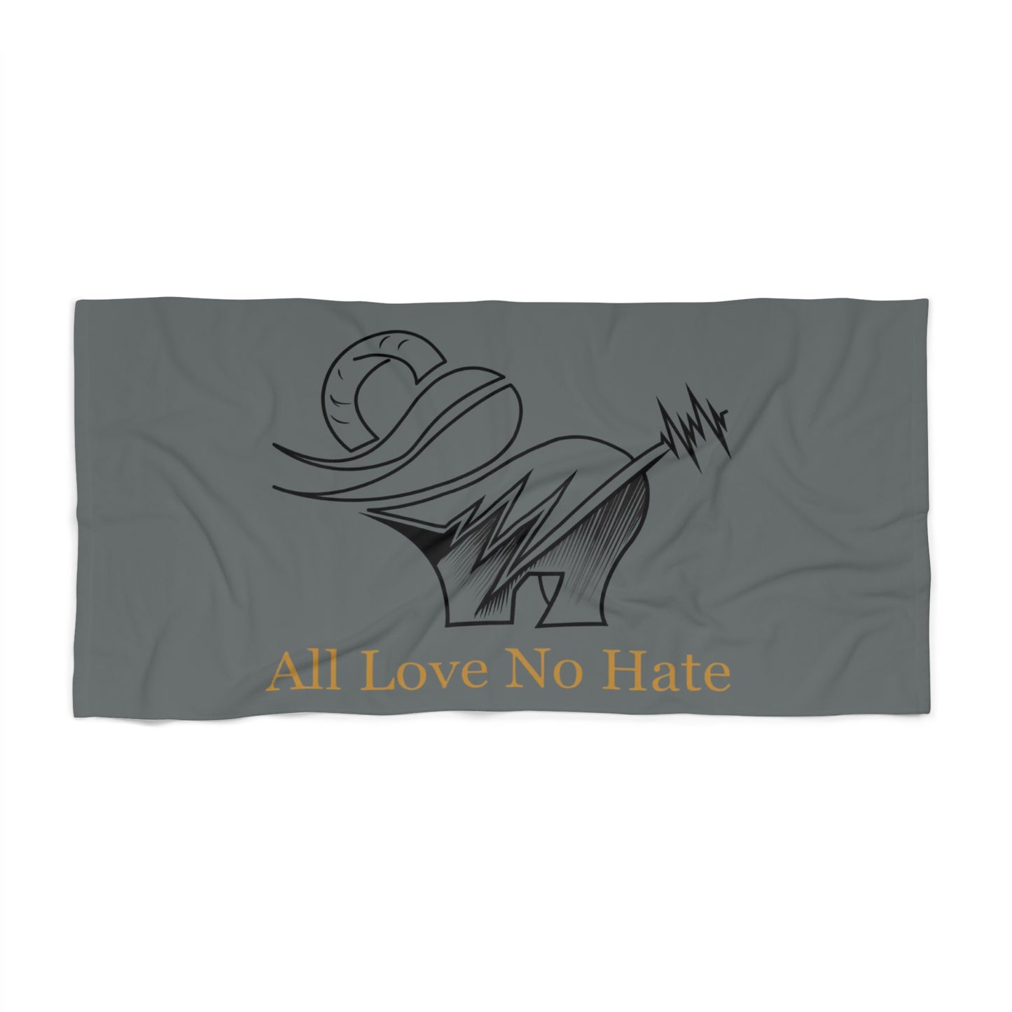 All Love No Hate Beach Towel - Stylish Summer Accessory for Beach Lovers