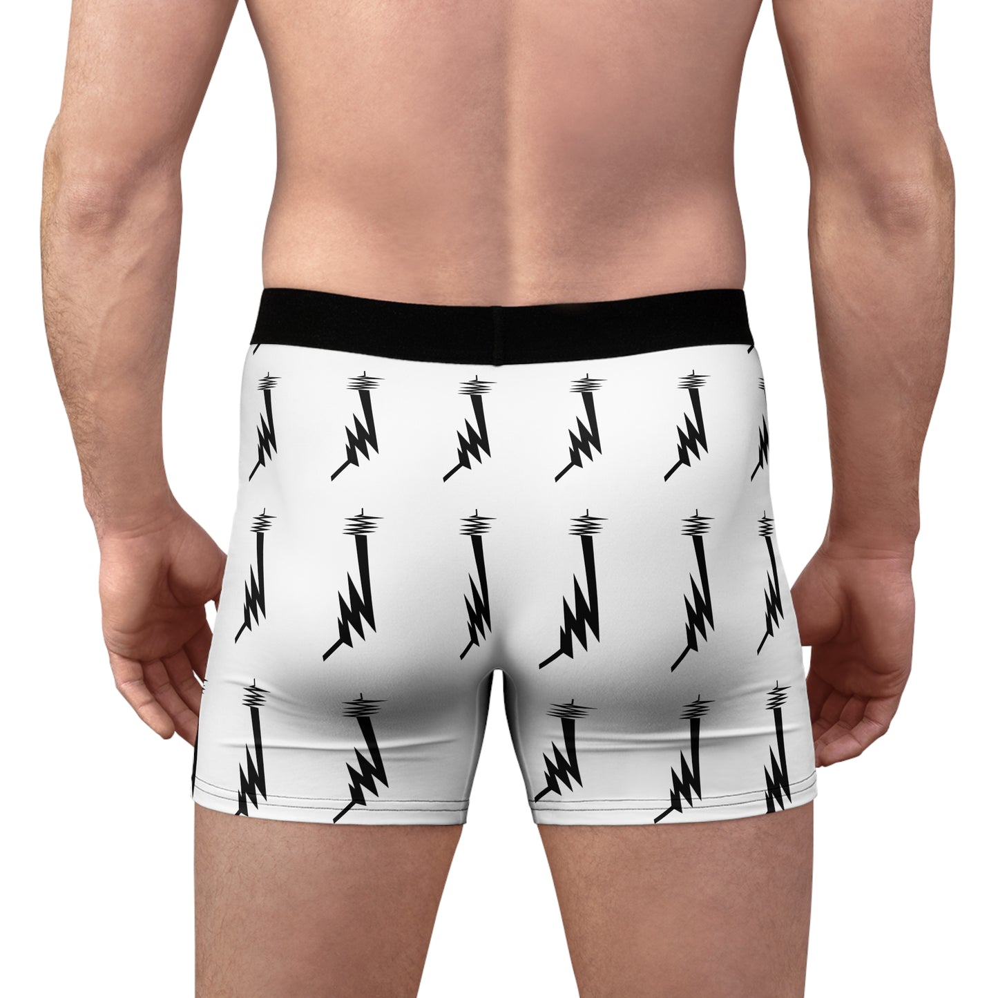 Ram Bolt Men’s Boxer Briefs — All-Over Print Athletic Underwear