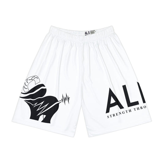 Men’s Sports Shorts – Bold “ALNH Strength Through Struggle” Athletic Shorts