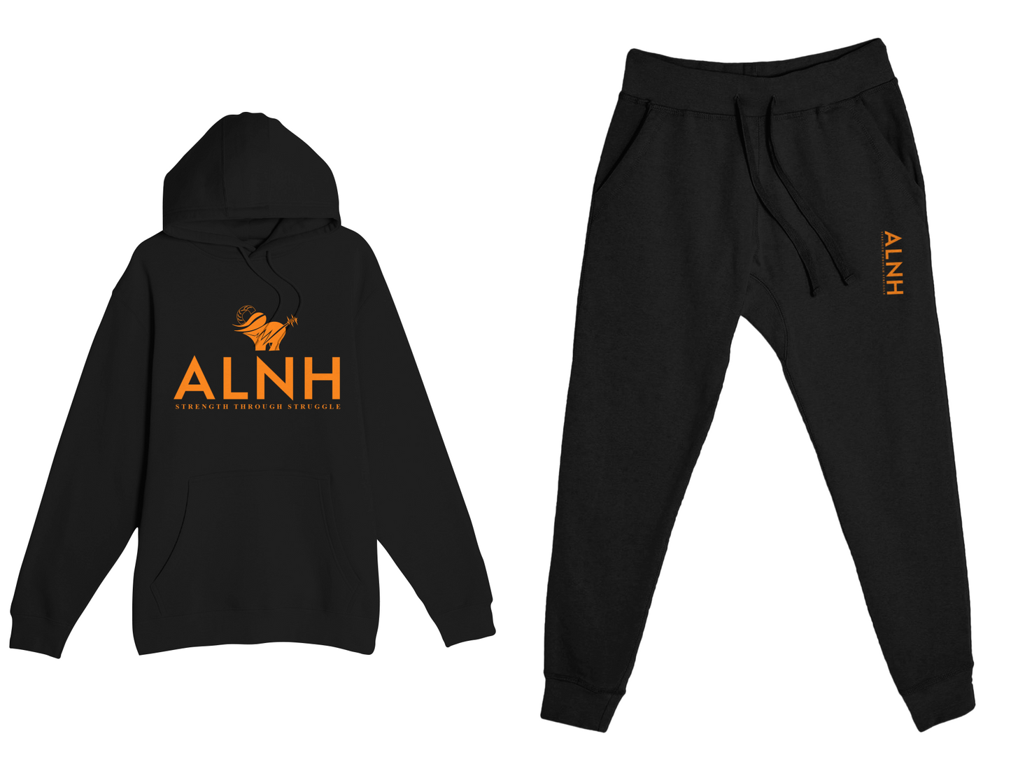 ALNH Unisex Hoodie + Jogger Set- Orange